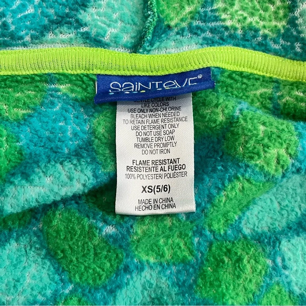 Boy's Green Dinosaur Blanket Sleeper costume by Saint Eve Size (5/6 ) SUPER SOFT